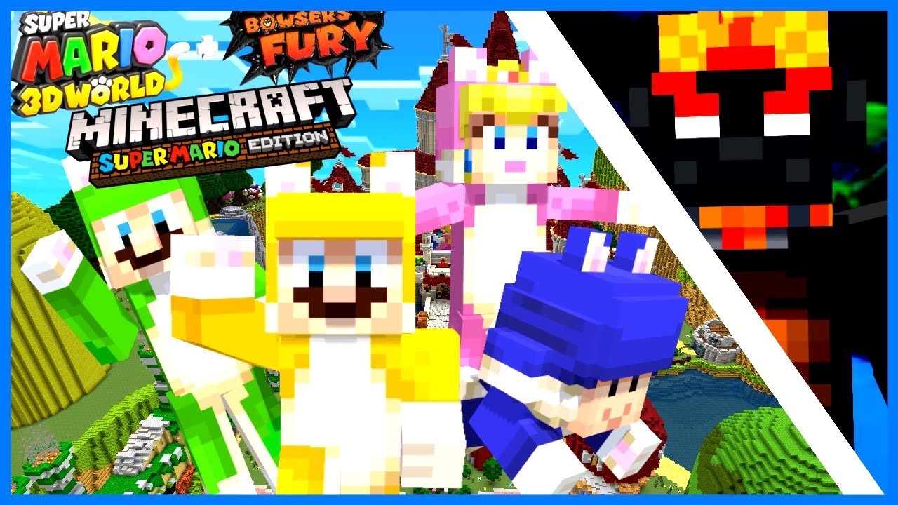 Minecraft x Super Mario 3D World Crossover! (Full Adventure Map
