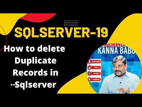 How to delete duplicate records in sql-19 #kannababu
