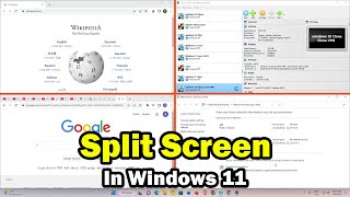 how to use split screen in windows 11 pc or laptop