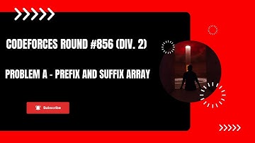 Codeforces Round 856 (Div. 2) Problem A - Prefix and Suffix Array