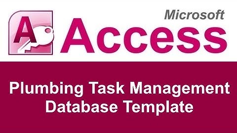 Microsoft Access Task Management Database Template