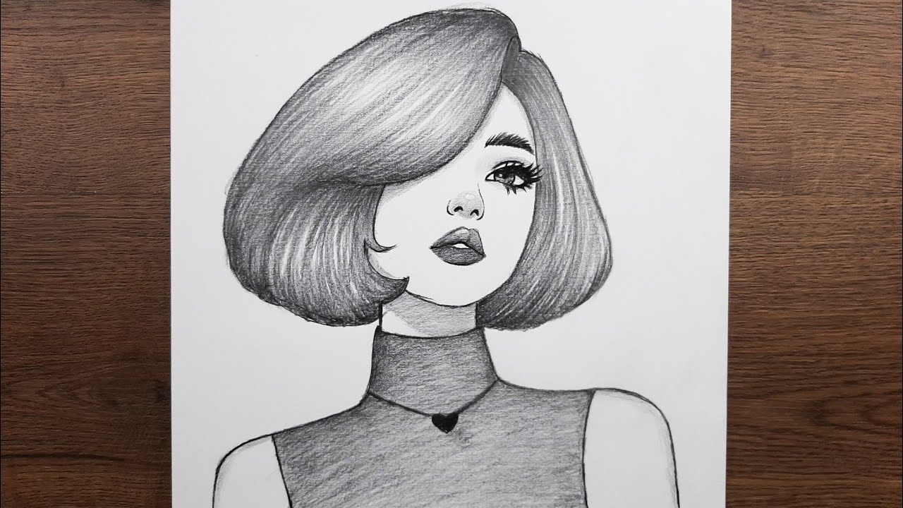 Güzel bir kız resmi adım adım nasıl çizilir - Çizim hobimiz kolay kız resmi çizimleri nasıl yapılır