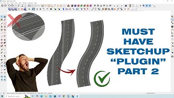 Sketch up Road Texture mapping in curved surface  tutorial | apply texture in sketchup