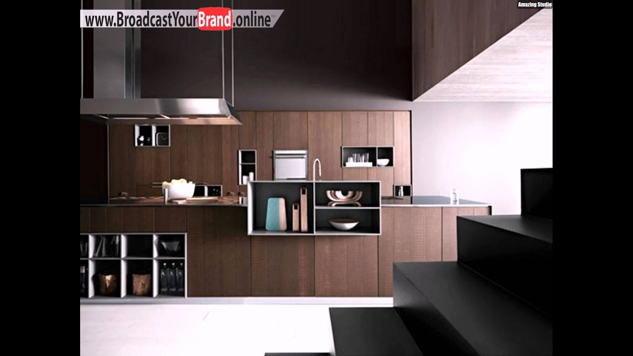 Wohnideen küche modern holz esstisch schwarze glas küchenrückwand ...