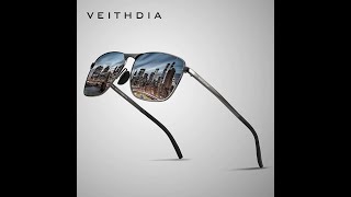 Мужские зеркальные солнцезащитные очки veithdia, модные квадратные с поляризационными стеклами