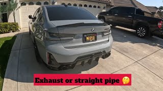Straight pipe B58 or exhaust POV drive to the gym in my downpipe M340i
