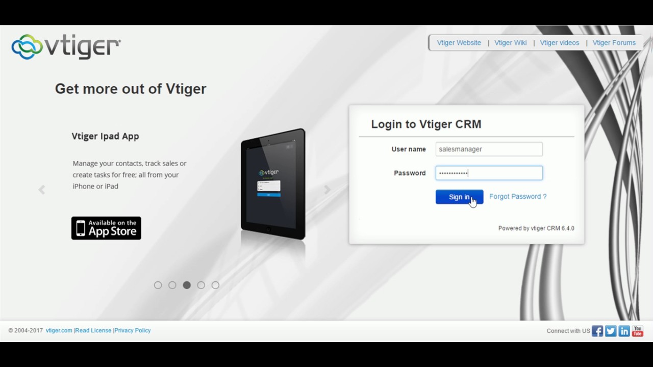 Overview of sales management with Vtiger CRM