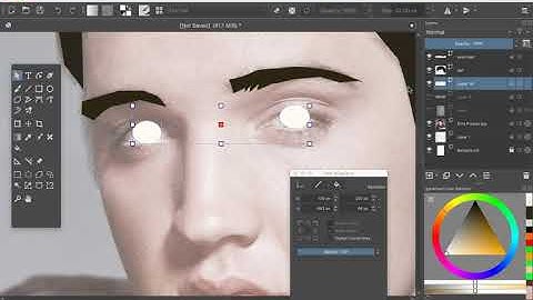 Krita 32   Vector Portrait Part 2   Elvis