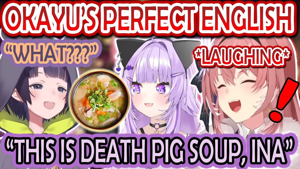 Lui Loses It As Okayu Completely Confuses Ina With Her Incredible English