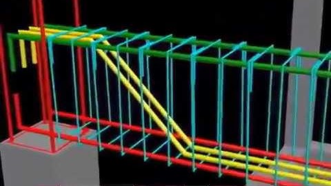 Cantilever Slab Reinforcement animation 3D