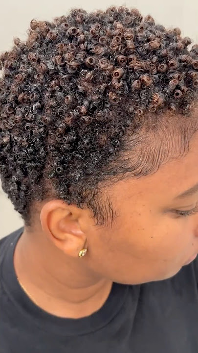 How I get defined curls on short 4C/4B natural hair #tutorial #howto