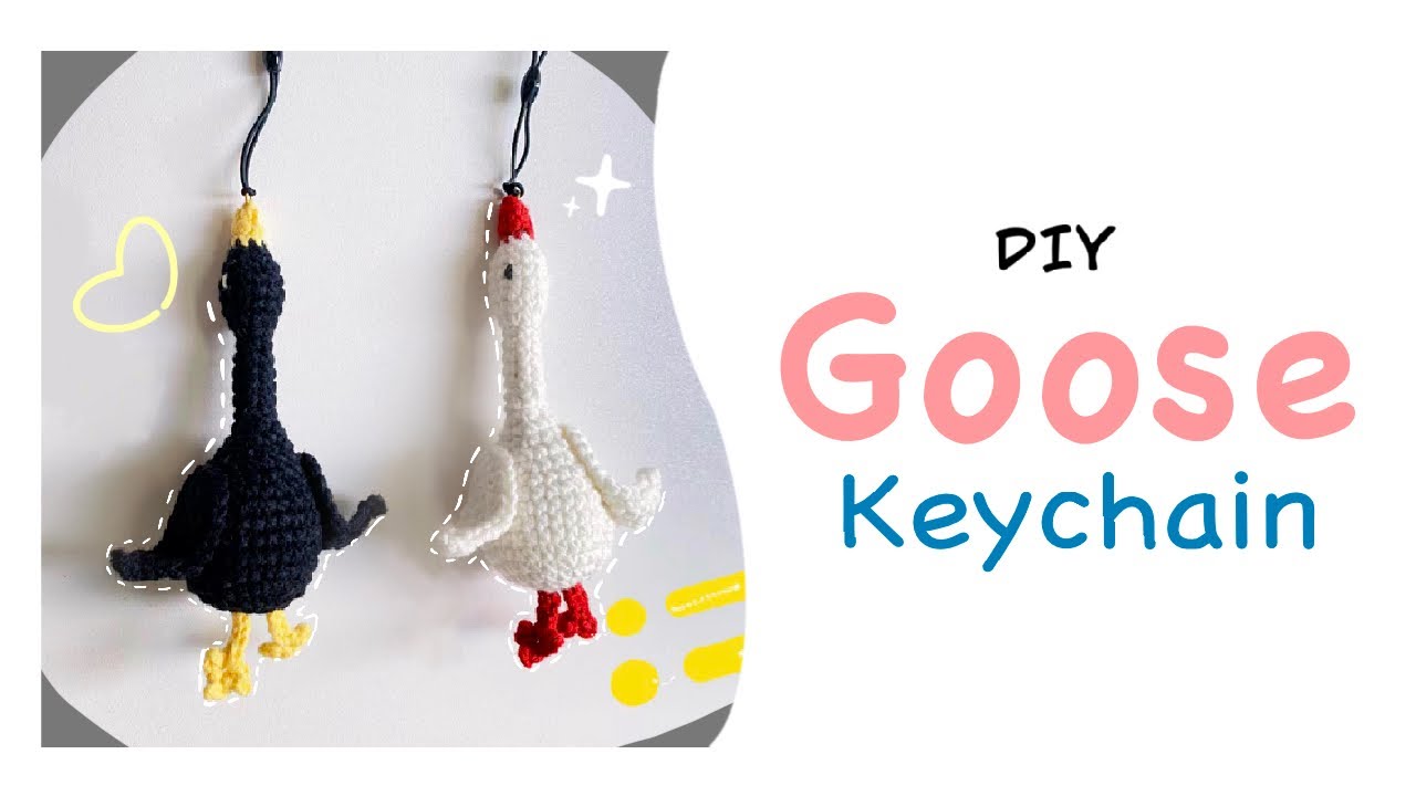 Crochet Goose Keychain | Hướng dẫn móc Móc khoá ngỗng dễ thương | Pupies'crochet