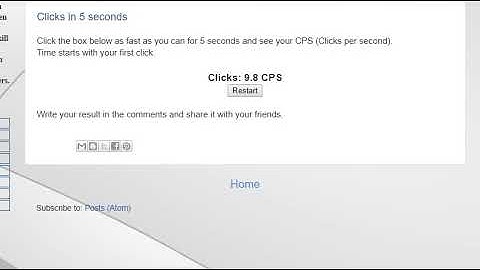 Click Speed Test ||  First Attempt // 1, 5 & 10 Seconds | Highscore