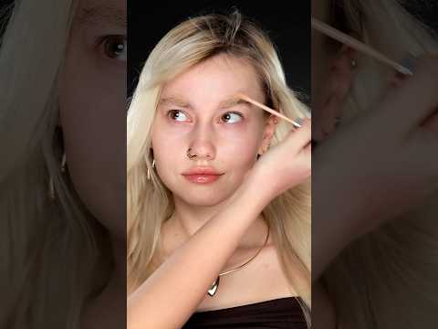 БРОВИ КОРРЕКТОРОМ?😱 #makeup #макияж #допосле #брови #красныегубы #стрелки