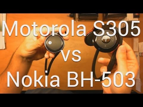 Motorola S305 vs Nokia BH-503 bluetooth stereo headsets, head to head comparison and review