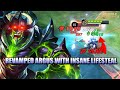 NEW ARGUS HAS INSANE LIFESTEAL - ARGUS REVAMP SKILLS AND GAMEPLAY MLBB