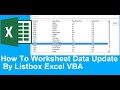 How to Worksheet Update By Listbox Excel VBA