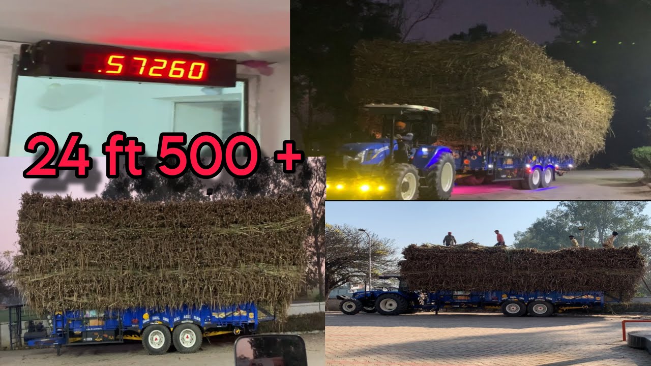 24 ft trali 500+ ganna 🎋 holland 6510 ⛳️ Gurdaspur group ✅