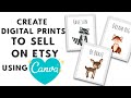 How To Make Digital Prints To Sell On Etsy Using Canva - Etsy Canva Tutorial