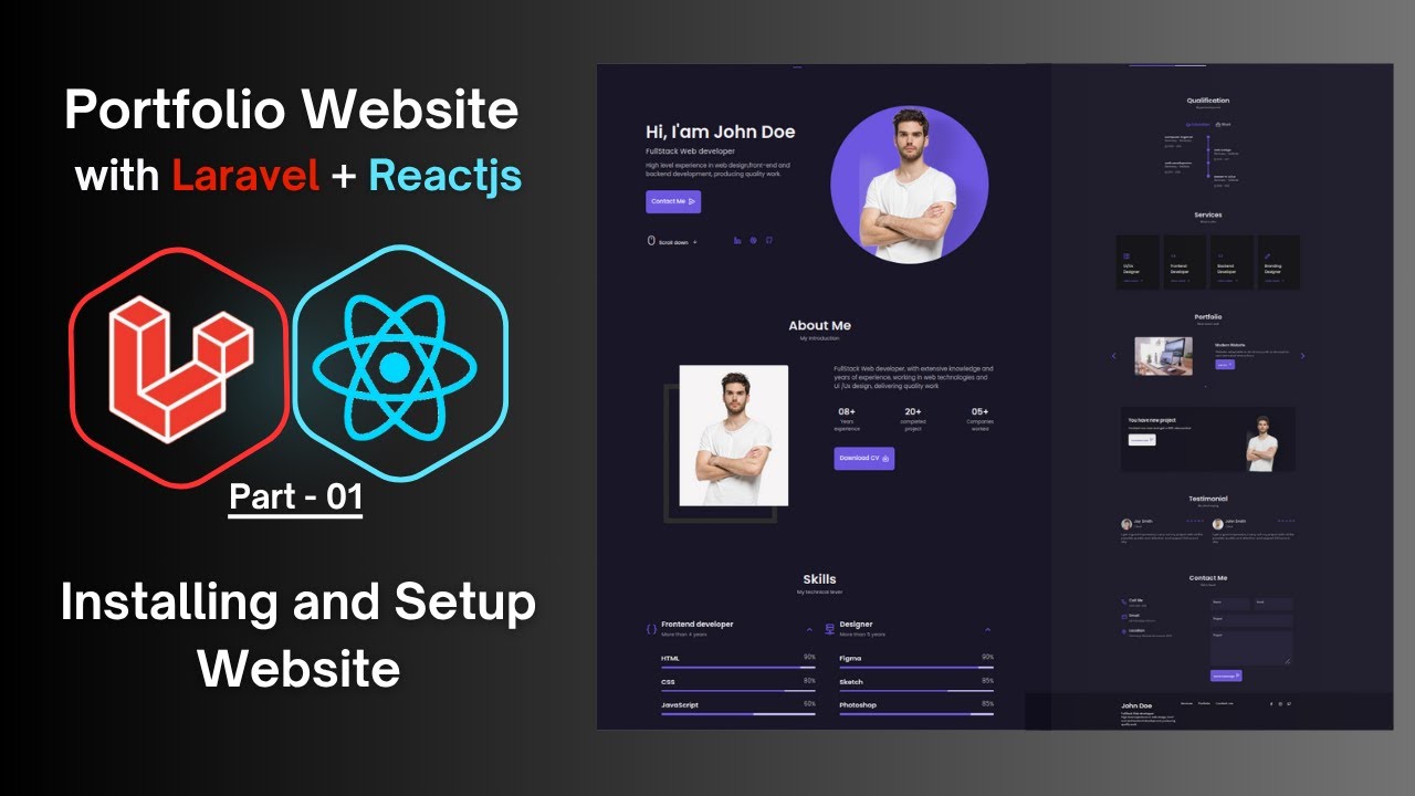 Building a Laravel Reactjs Portfolio App (Step by Step): Install and ...