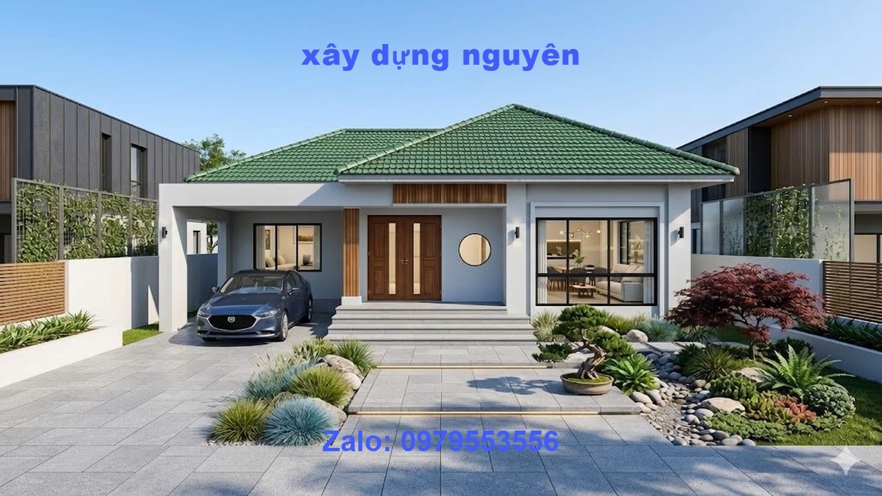 Mẫu Nhà Cấp 4 Mái Nhật Diện Tích 8x15m Thiết Kế 3 Phòng Ngủ#cap4 #mainhat