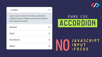 Collapse Accordion using HTML and pure CSS