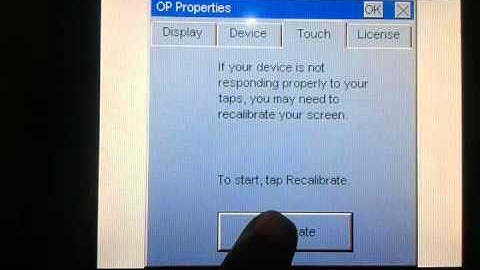 Calibrating SIEMENS KTP600 PN  touch screen