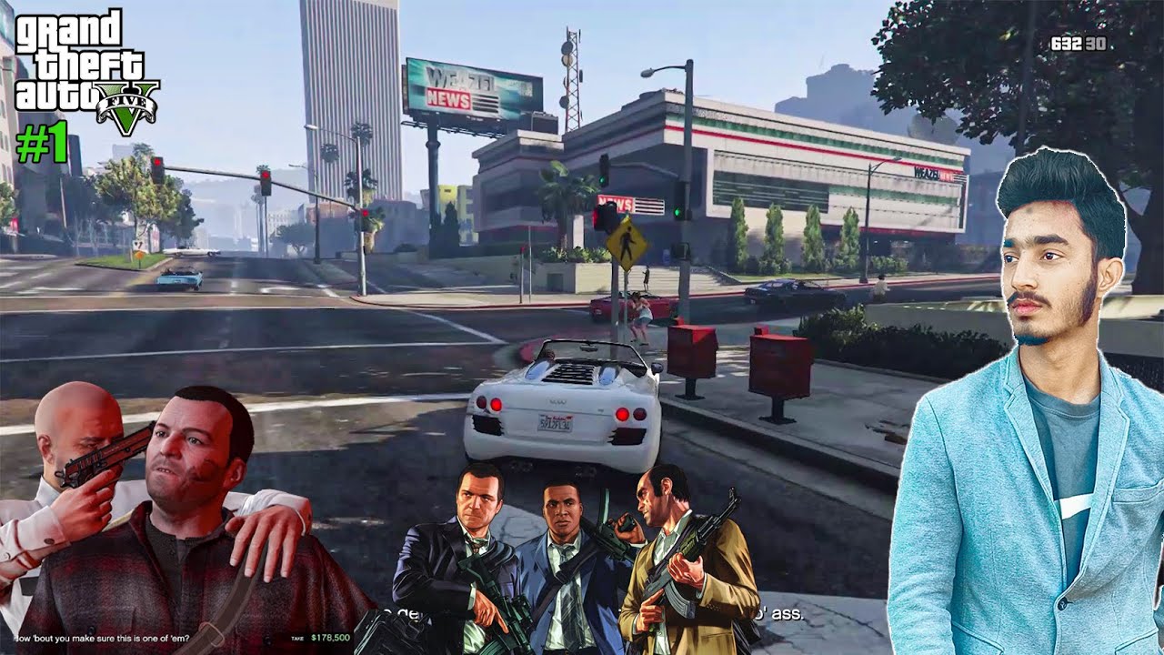 GTA 5 first mission is WILD! Watch me take on Michael Franklin and ...
