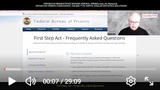 First Step Act (FSA): Questions Answered