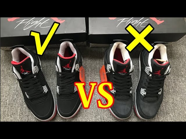 Real vs Fake】Air Jordan “Bred” Cement Comparison Review - YouTube