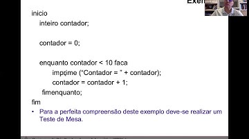 Video de revisão da estrutura de repetição Enquanto (while em Python).