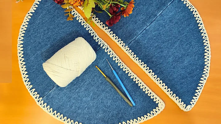 Perfect bag crochet tutorial with old jeans and macrame cord (my new design)(with subtitles)