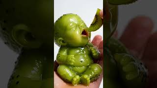 Baby Kiwi Eating a Slice 🍃ASMR!#asmrfood#oddlysatisfying#hyperrealistic#aigenerated#macroart#foodill