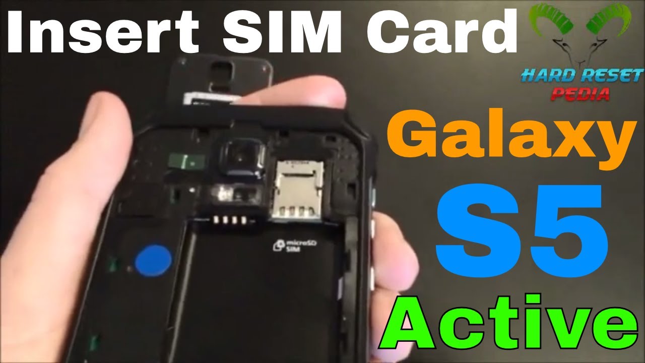 G870a Galaxy S5 Active Insert The Sim Card Youtube