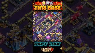 ANTI 3 TH18 BEST LEGEND BASE || TH18 TROPHY PUSHING BASE #coc #clashofclans #supercell
