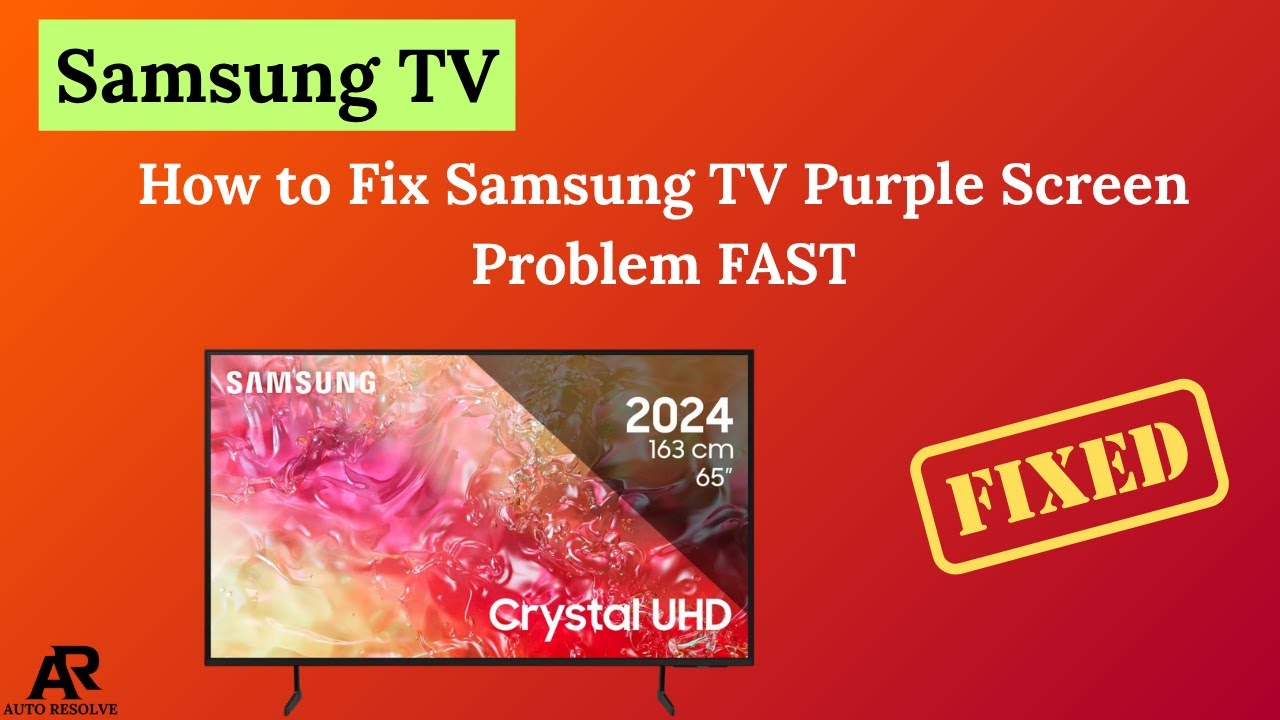How to Fix Samsung TV Purple Screen Problem FAST - YouTube