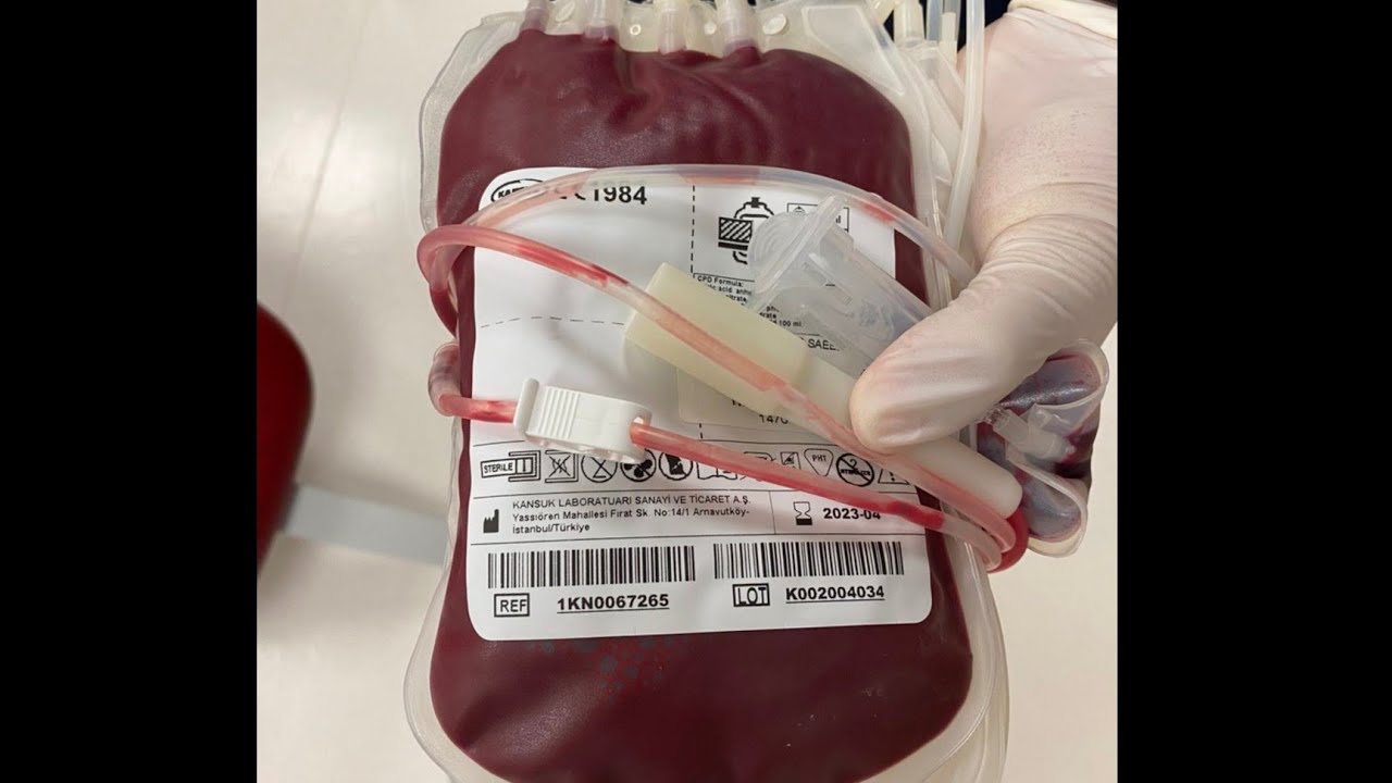 خطوات اعطاء دم للمريض مصرف الدم (مطابقة الدم)  طريقة عمل #اختبار  cross match , #blooddonation