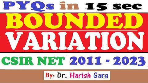 PYQs on Bounded Variation | Fully Short Cut tricks | CSIR NET 2011 to 2023