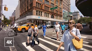NEW YORK CITY Walking Tour [4K] - BROADWAY and 5th Avenue in Lower Manhattan