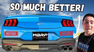 Installing MBRP Street Catback On My 2024 Mustang GT! Dual To Quad Tip Conversion!