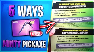 5 WAYS To Get MINTY PICKAXE for FREE in Fortnite (Reedem & Unlock Merry Mint Pickaxe)