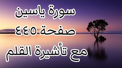 سورة ياسين مع تأشيرة القلم صفحة رقم 445