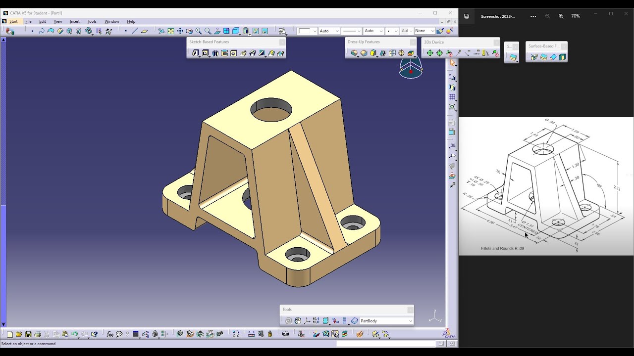CATIA V5 TUTORIAL EXERCISE 66 - YouTube