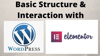 How to interact with Elementor | Basic Structure of Elementor