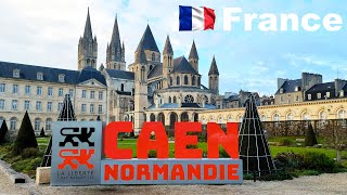 Caen France  4K HDR 60fps Walking Tour 2023