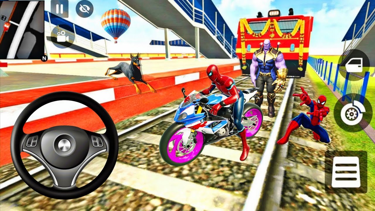 🥰Spiderman Village Car Showroom 🦚 Modified Monster Police Car 🚓Granny Ben 🔟 & Bat Man🔥Auto Simulator