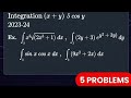 5 Most Important Integration Problems Class 12 | 2023-24 Board + JEE Level