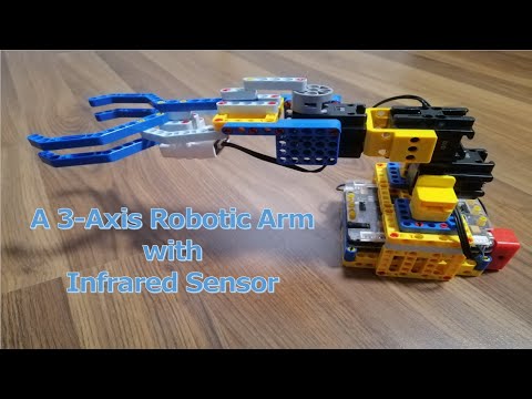 A 3 Axis Robotic Arm with Infrared Sensor