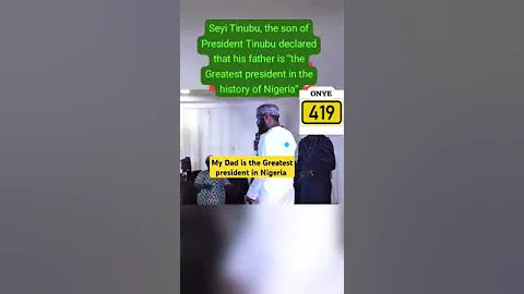 My Father is the Best President in Nigeria by Seyi Tinubu #vdm #nigeria #seyitinubu #tinubu