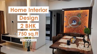 &quot;Home Interior Design 2BHK - 750 sq. ft.&quot; by CivilLane.com